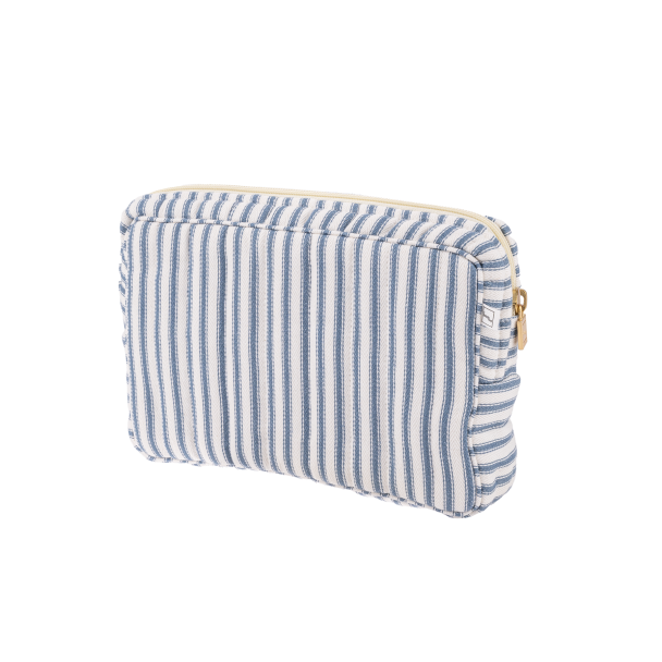 SMALL POUCH - TICKING STRIPE BLUE