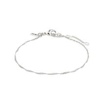 Pilgrim Peri sølvbelagt tvinnet armbånd