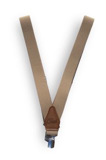 Silly Silas | Retro V Braces - Sand Brown