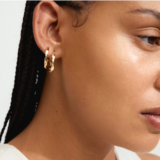 Pilgrim Dawn gullbelagte øreringer - Image 2