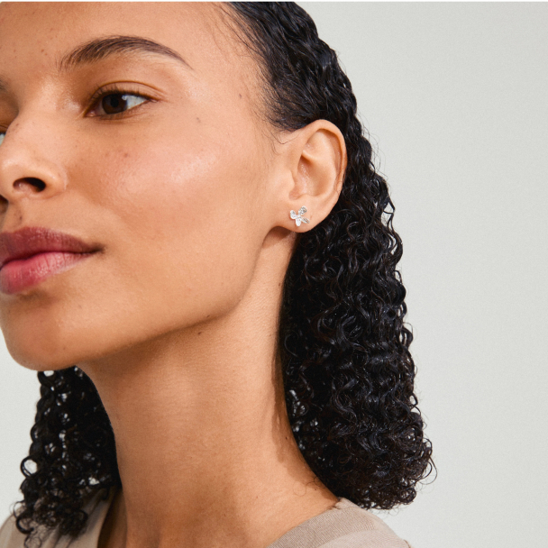 Pilgrim Aglaia sølvbelagte øredobber - Image 3