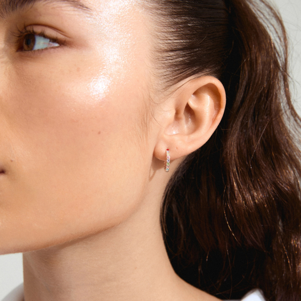 Pilgrim Kleopatra sølvbelagte øreringer - Image 3