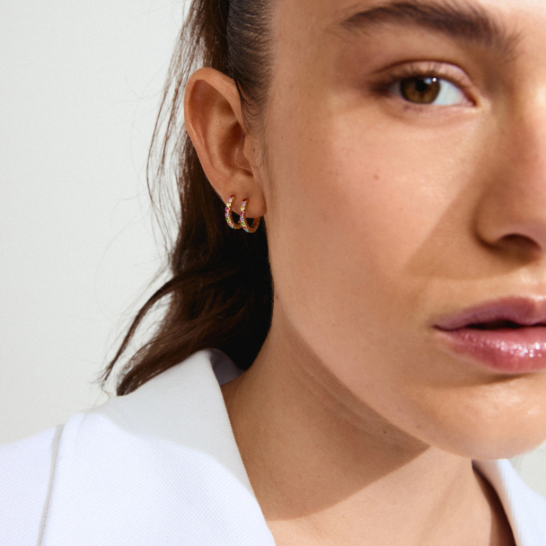 Pilgrim Kleopatra gullbelagte øreringer - Image 2