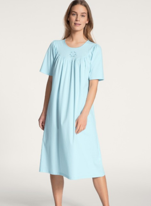 Calida nattkjole kort erm, Hellblau