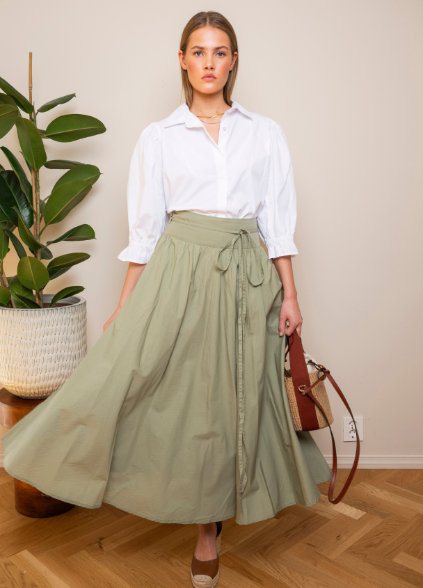 Astrid Skirt - Sage Poplin 