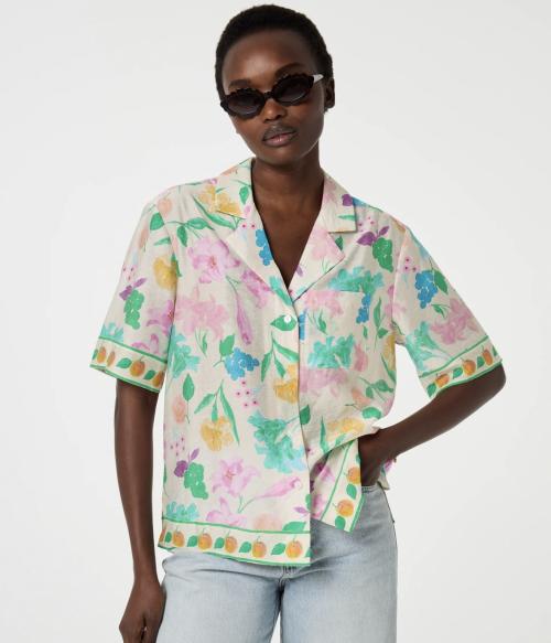 Brock Blouse Glo Silvia's Garden Green/White       |        Brock Blouse Glo Silvia's Garden Green/White  fra Fabienne Chapot