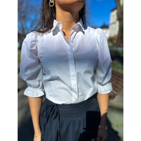 Amy Shirt - Sugar White Poplin 