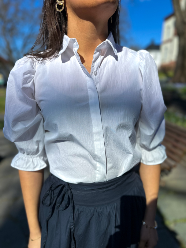 Amy Shirt - Sugar White Poplin  - Image 1