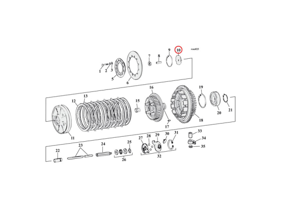 Clutch adj.plate, 7/16 thread