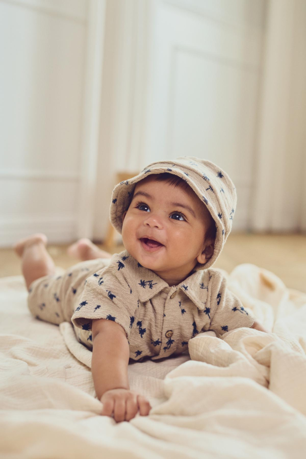 Palm s/s Shirt Baby - Cashmere/Night Blue - Image 2