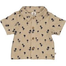 Palm s/s Shirt Baby - Cashmere/Night Blue
