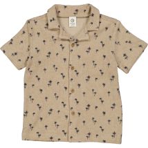 Palm s/s Shirt - Cashmere/Night Blue