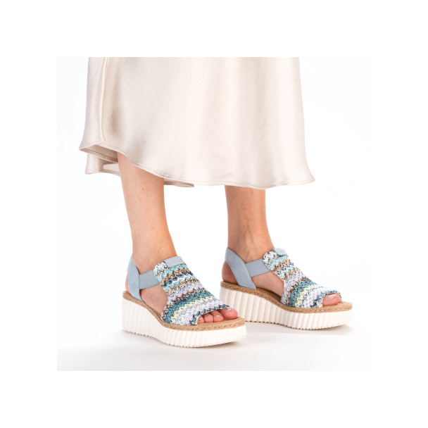 Rieker sandal med kilehæl - Image 7