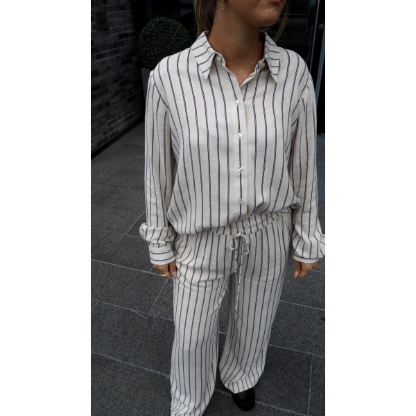 Viva Sun Shirt - Sandshell Pin Stripe 