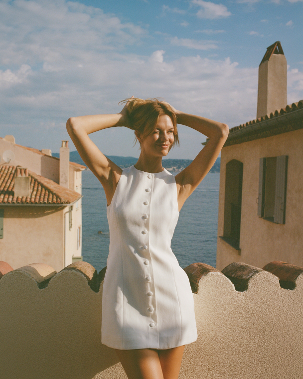 Eveline Mini Dress - White - Image 1