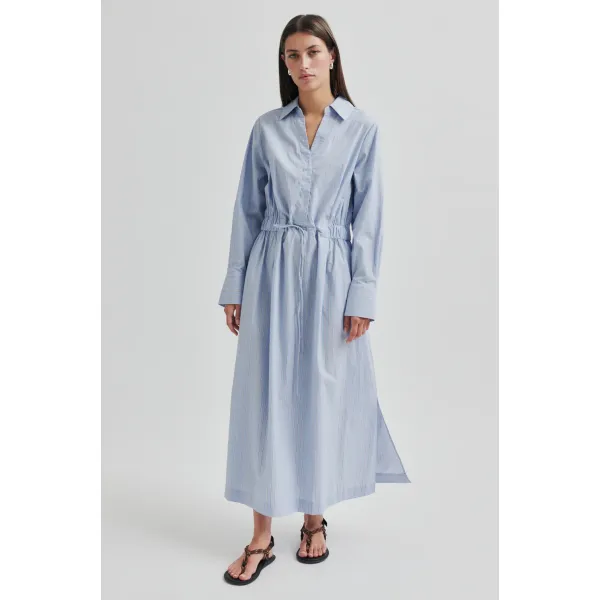 Alanis Dress - Light Blue Stripe