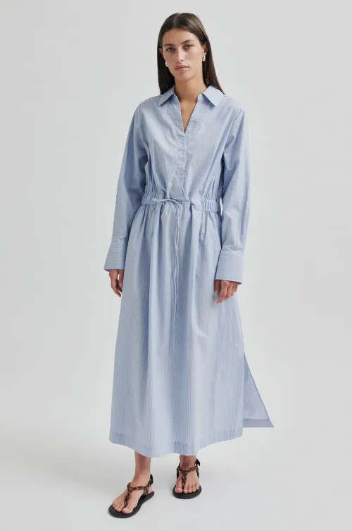 Alanis Dress - Light Blue Stripe