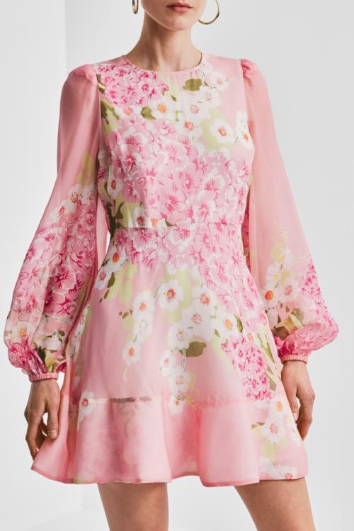Organza Mini Dress - Cherry Blossom 