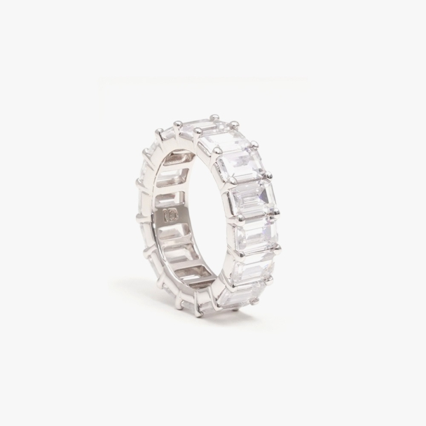 CHUNKY RING WHITE SILVER - Image 1