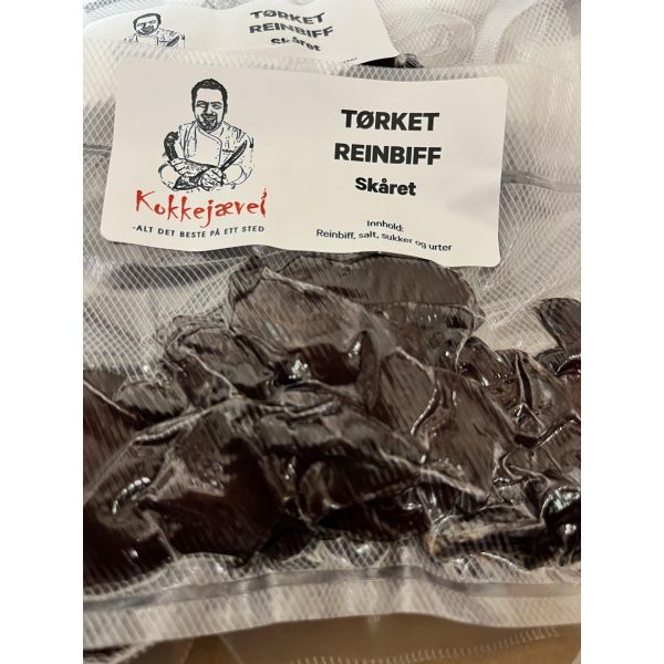 Tørket reinbiff SKÅRET 100 g