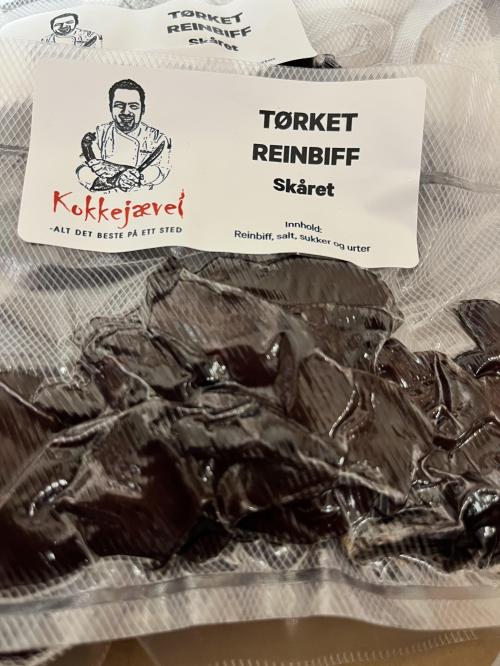 Tørket reinbiff SKÅRET 100 g