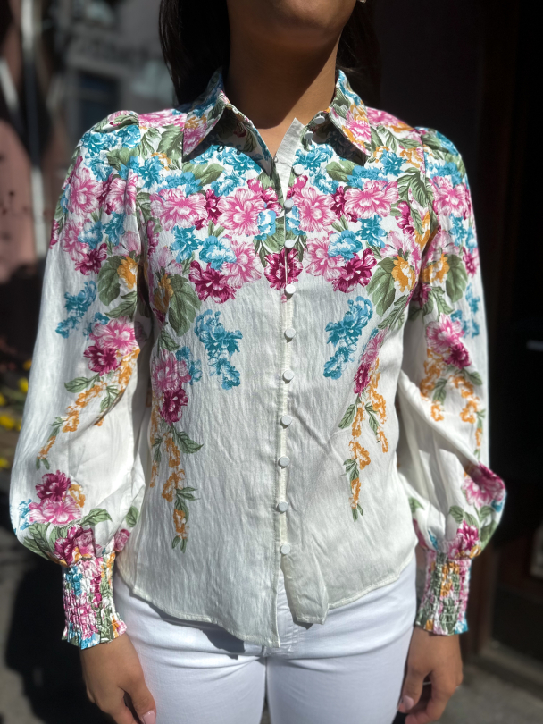 Rosie Shirt - Birch/Rosie Print - Image 1