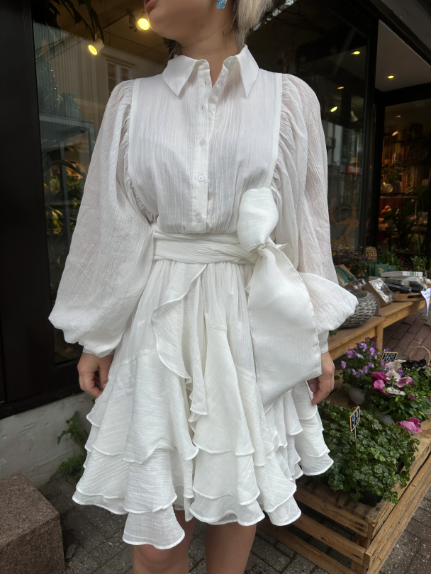Ranch Frill Dress - Off White - Image 1