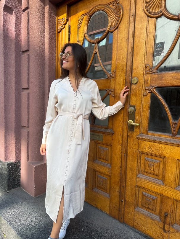 Selma Ankle Dress - Sandshell  - Image 6