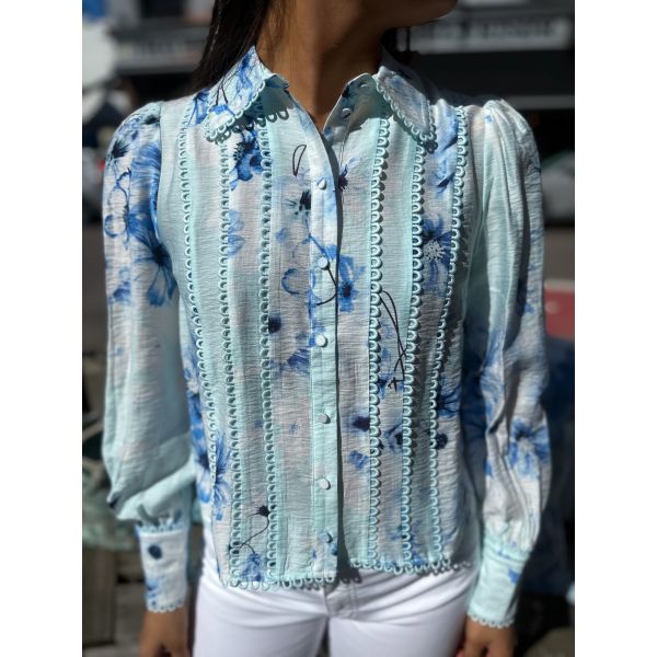 Billa Shirt  - Halogen Blue