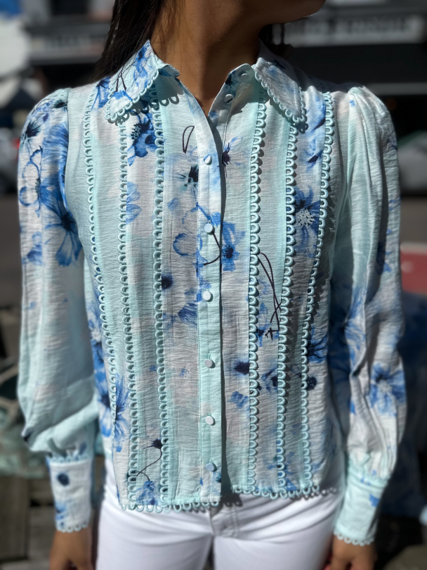Billa Shirt  - Halogen Blue - Image 1