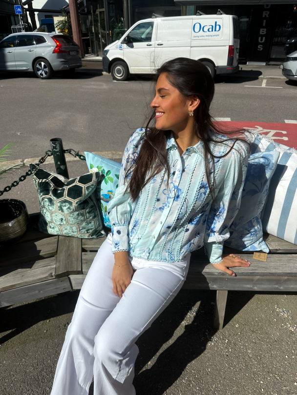Billa Shirt  - Halogen Blue - Image 5