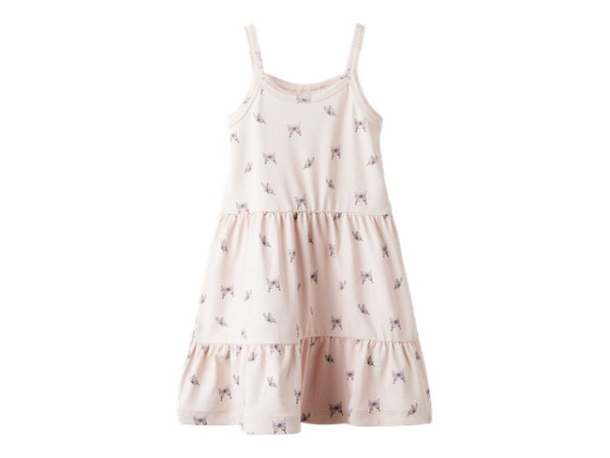 Gayo San Strap Dress, Peach Blush Butterfly - Lil Atelier 