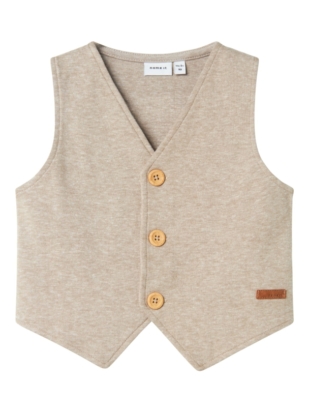 NMMfollow Jersey Vest Beige - Image 1