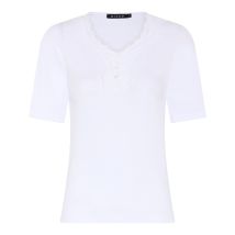 T-skjorte m/blonder 178 144 Hvit
