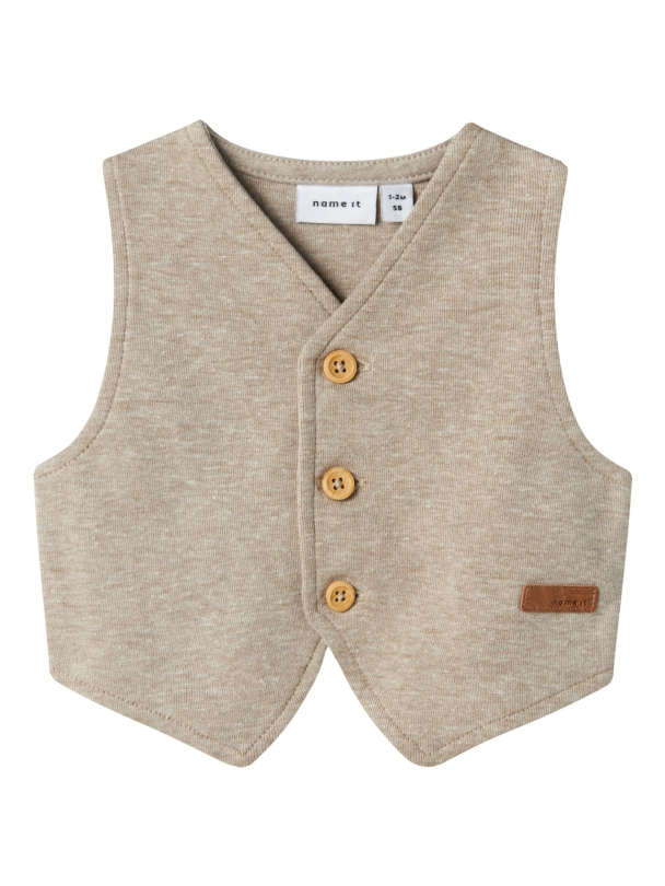 NBMfollow Vest Jersey Beige - Image 1