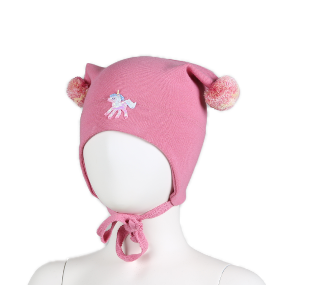 Lue m/vindstopper Enhjørning Rosa