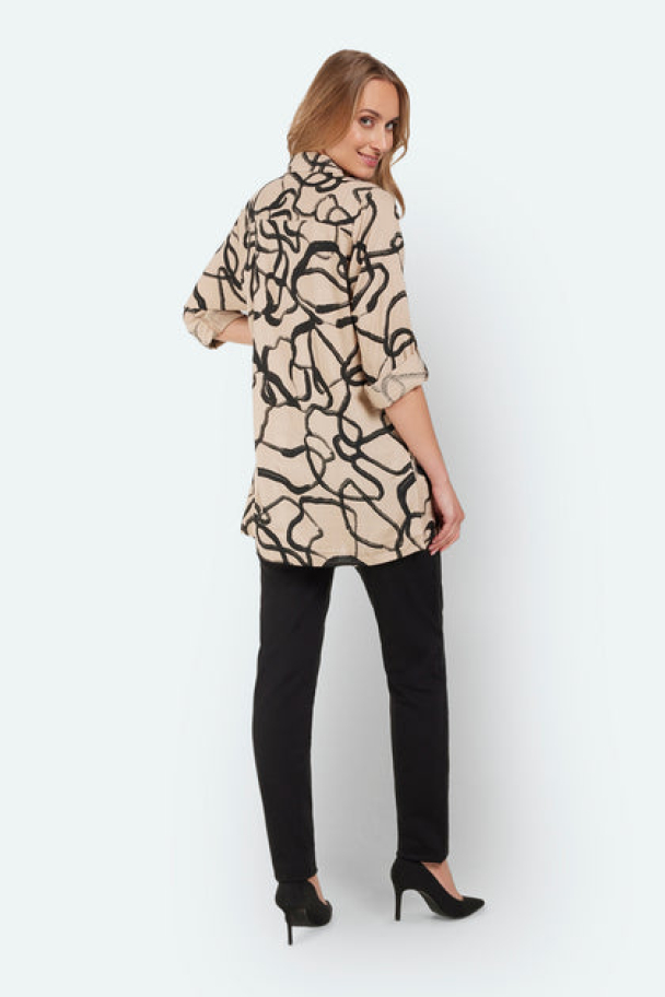 Skjorte 218549 Beige/Svart - Image 2