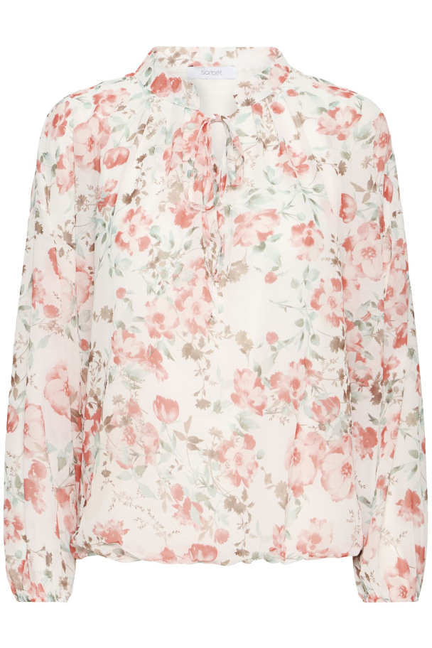 SBlee Bluse Blomster Oransje - Image 1