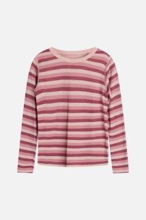 HC Abba Trøye Ull/bamb. Striper Rosa