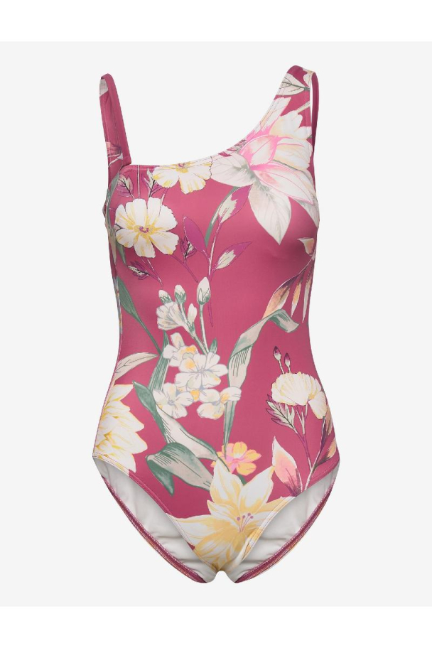 Badedrakt Botanical Leaf Rosa - Image 1