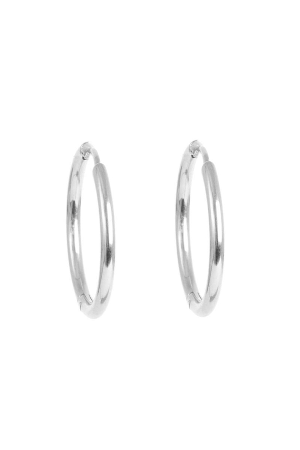 Øreringer Pure Steel, 30mm - Image 1