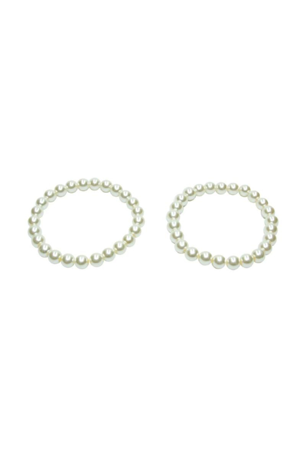 2-pk Perlearmband med strikk