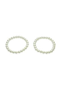 2-pk Perlearmband med strikk