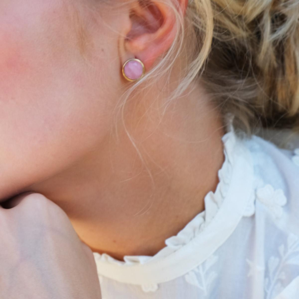 Øredobb Steel Dark Blue Sunstone - Image 2