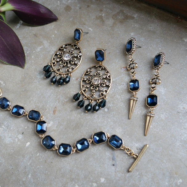 Øredobb Big Blue Crystal - Image 3