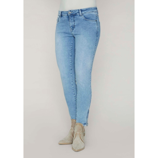 Lido Zip Jeans Lys Blå 674 - Image 1
