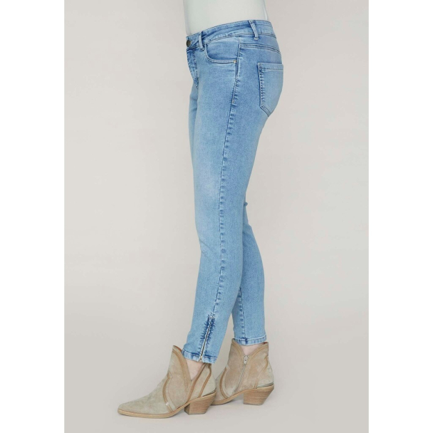 Lido Zip Jeans Lys Blå 674 - Image 2