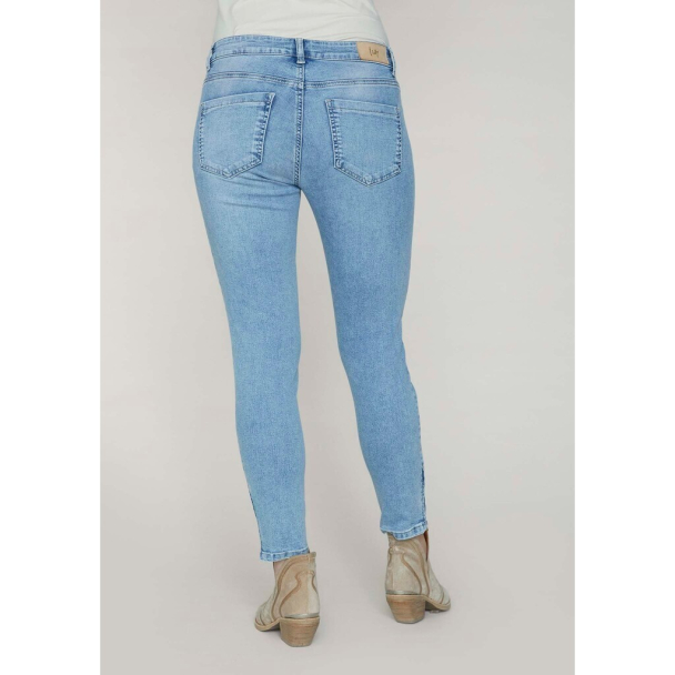Lido Zip Jeans Lys Blå 674 - Image 3
