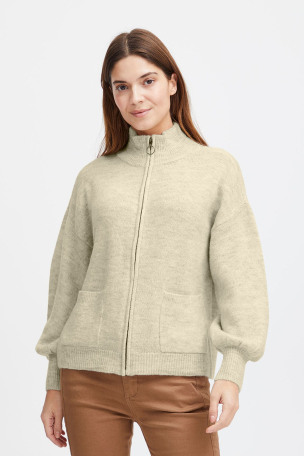 Elvira Cardigan Beige - Image 1