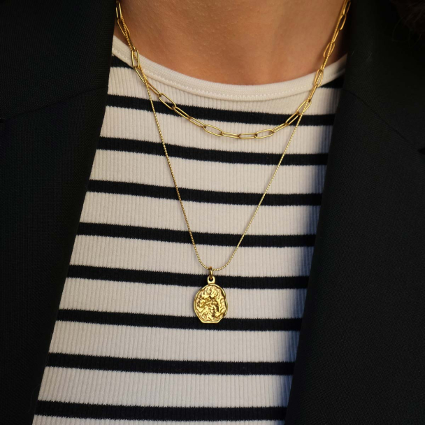 Smykke Stål Double with Coin GP - Image 1